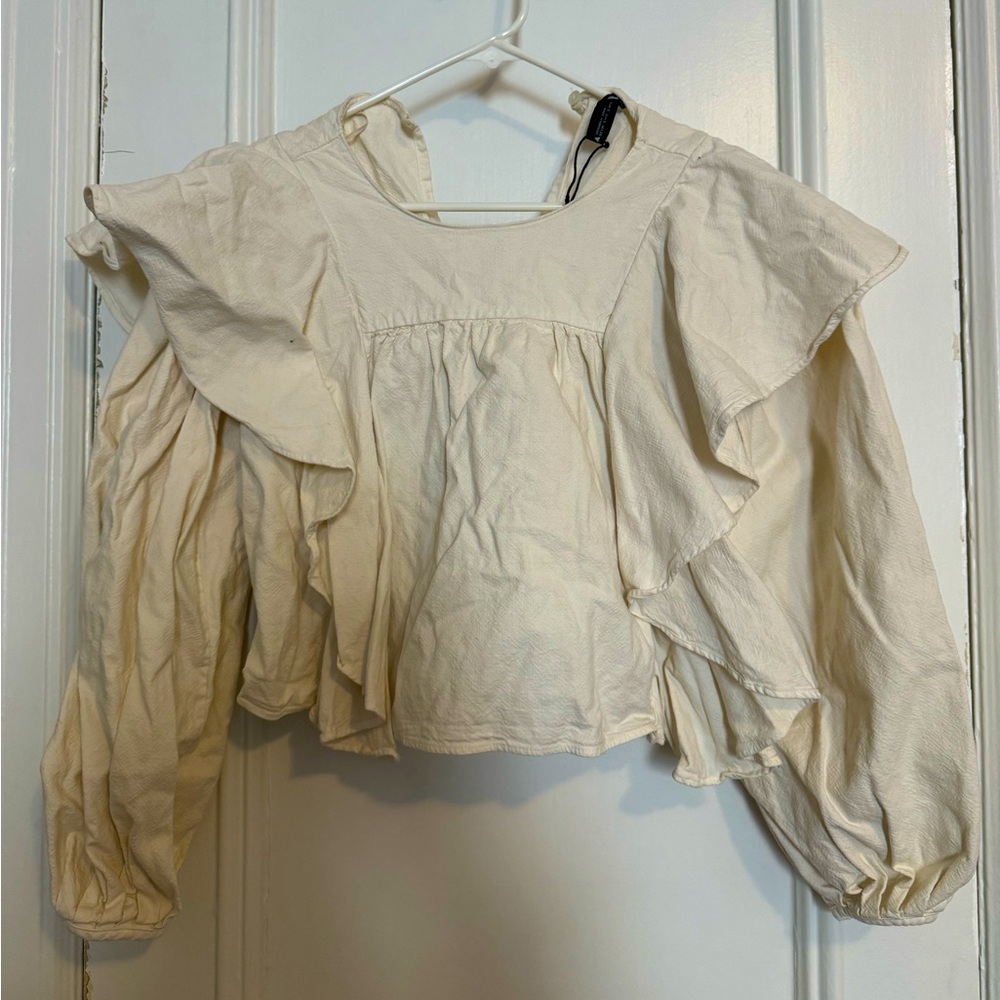Zara ruffled top- NWOT size S